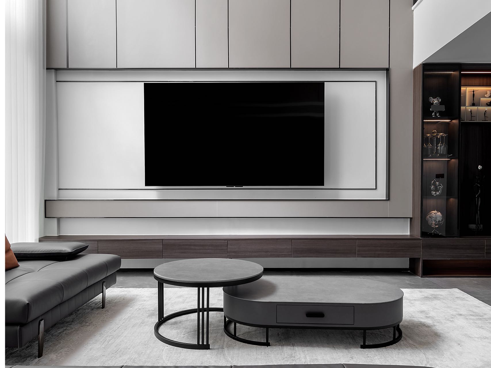 宏韵装饰完工实景案例：现代简约风格客厅