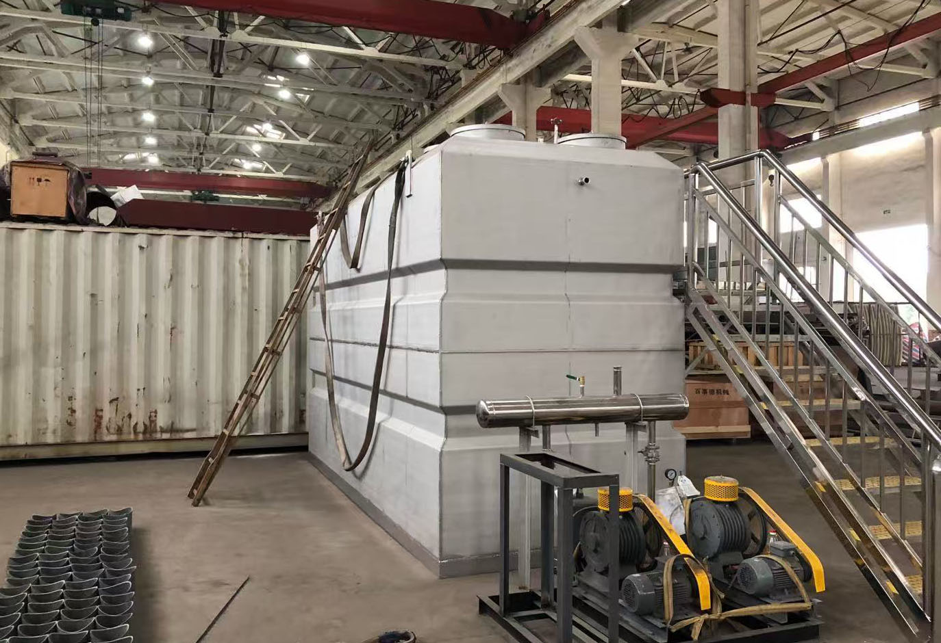 一体化污水处理设备内部工艺结构示意图