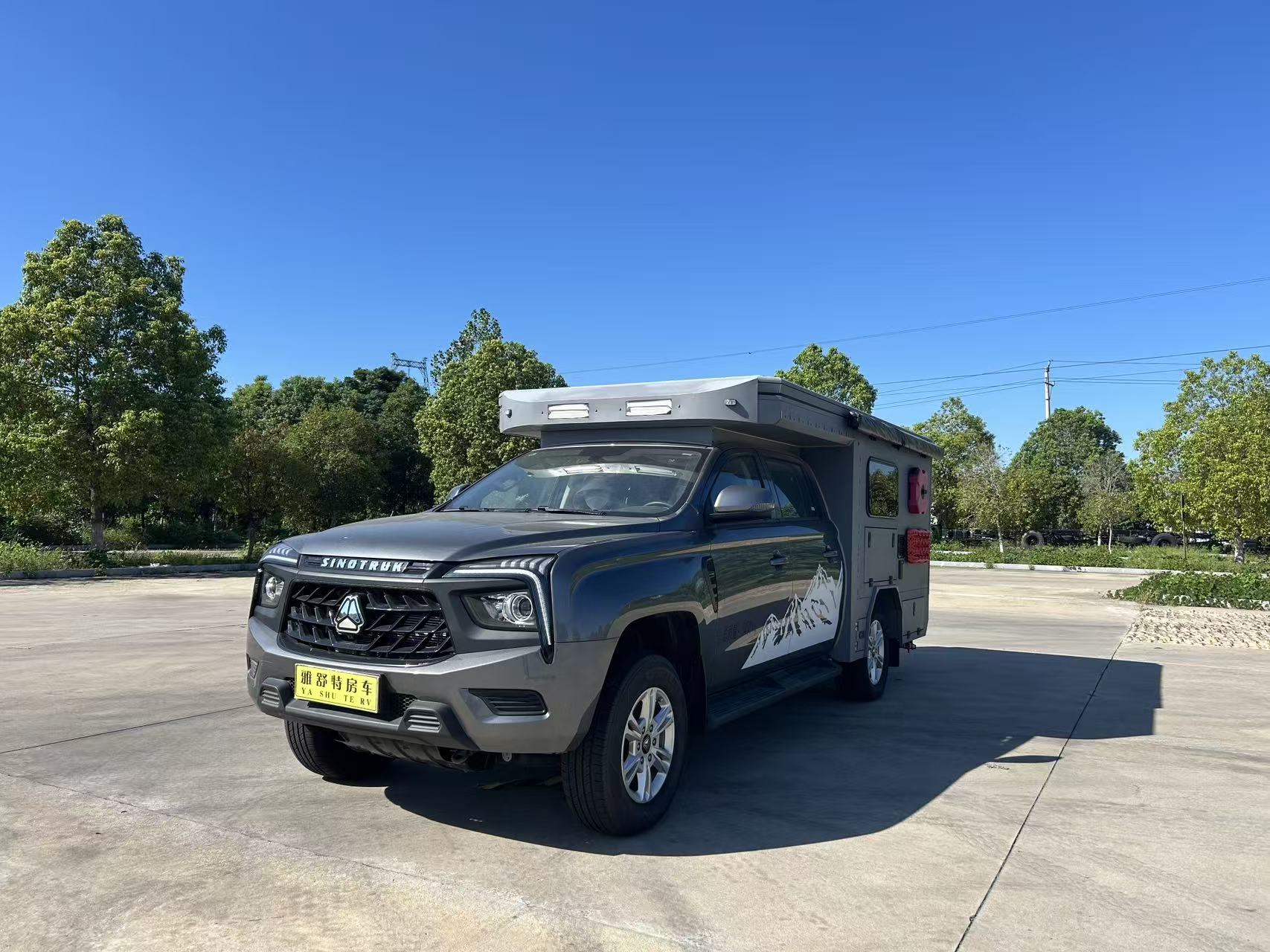 程力皮卡升降顶房车外观图