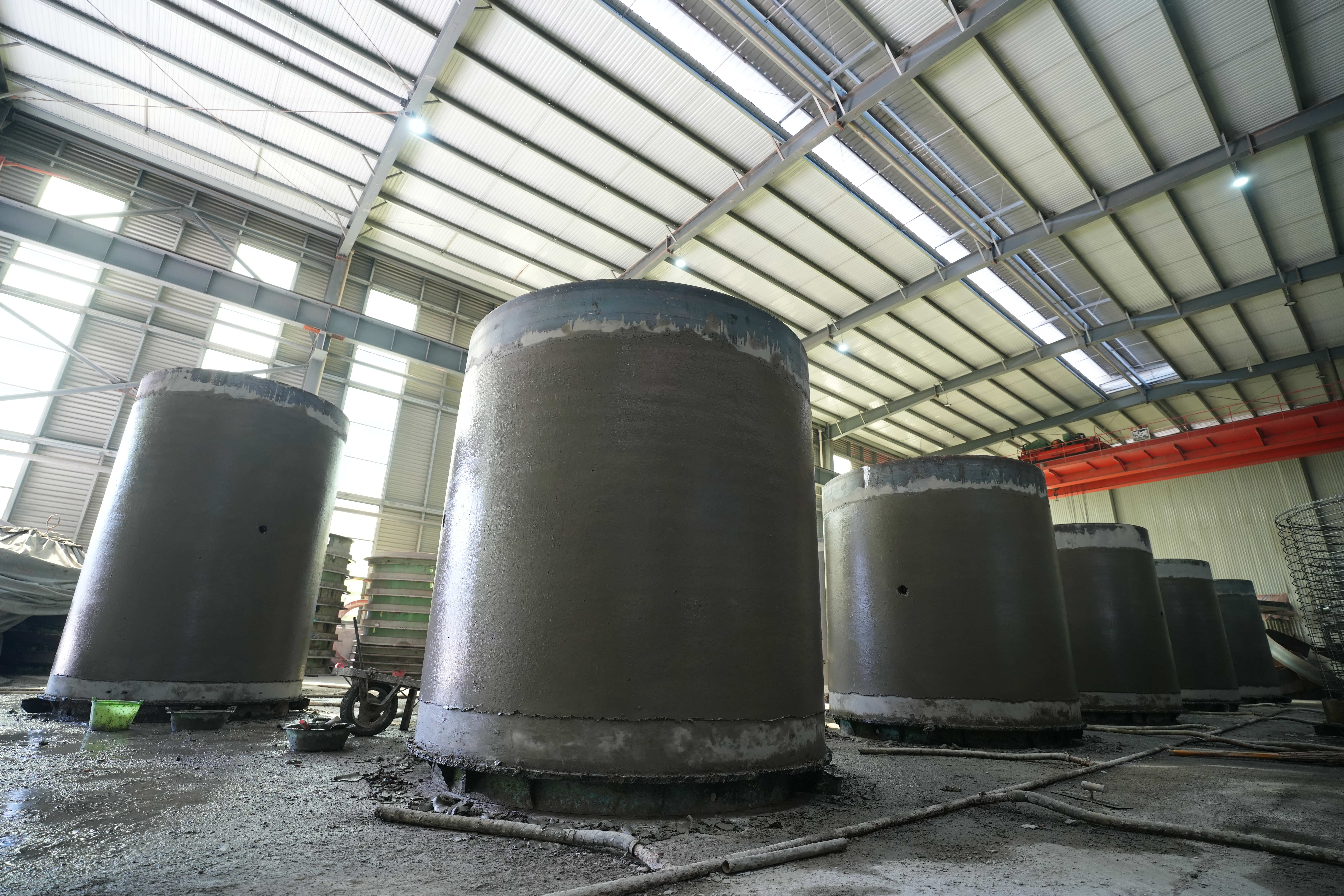 钢筋混凝土排水管成品堆场