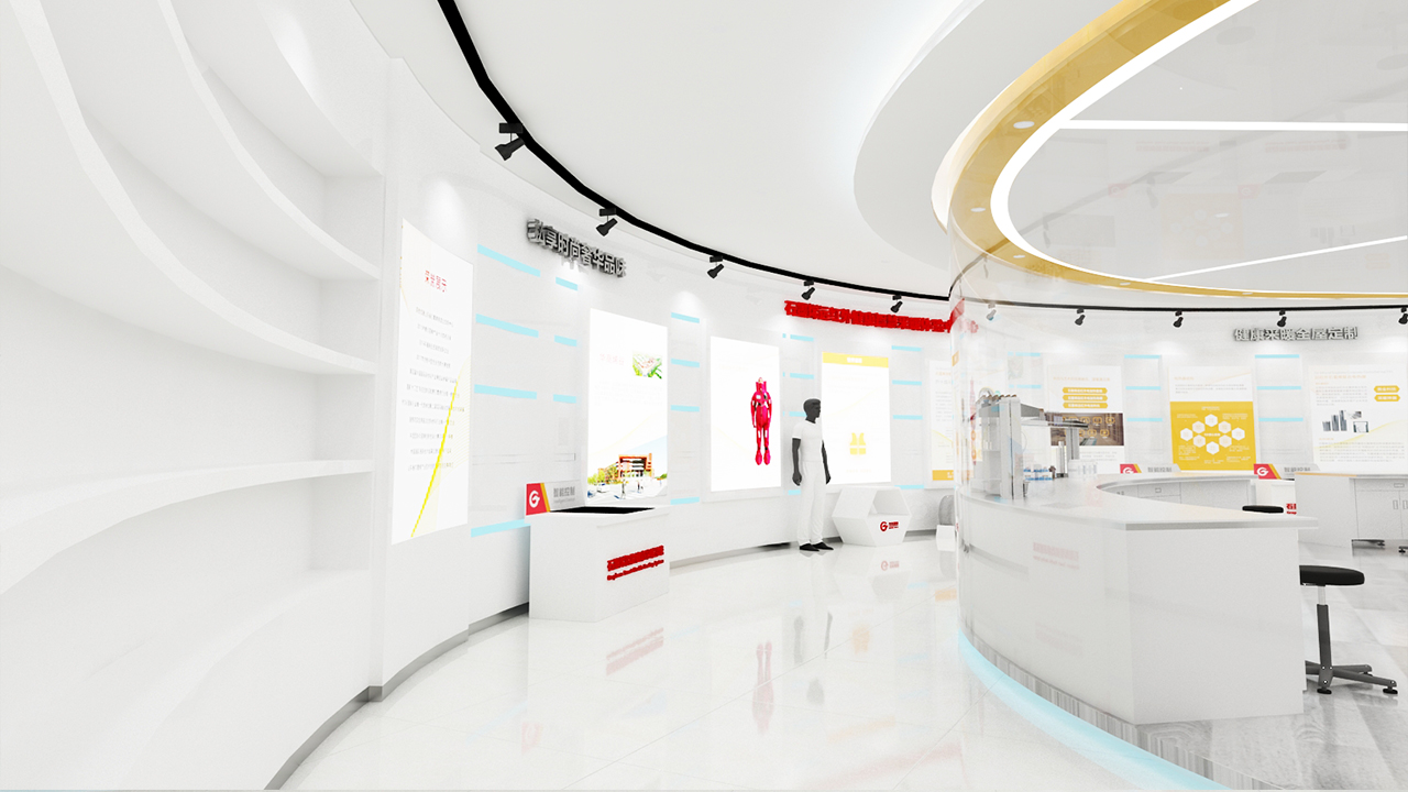 美悦设计完成的科技感展厅实景案例