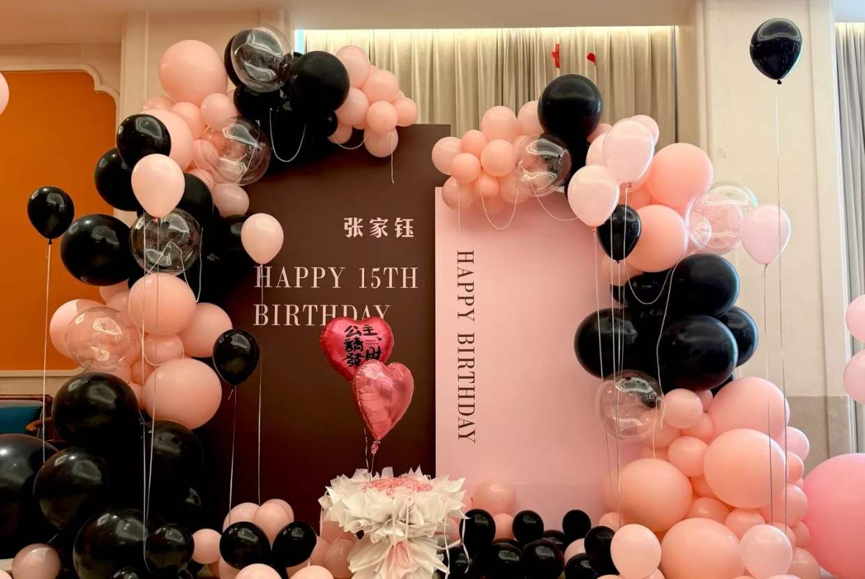 小酒窝气球派对作品展示-浪漫仪式背景