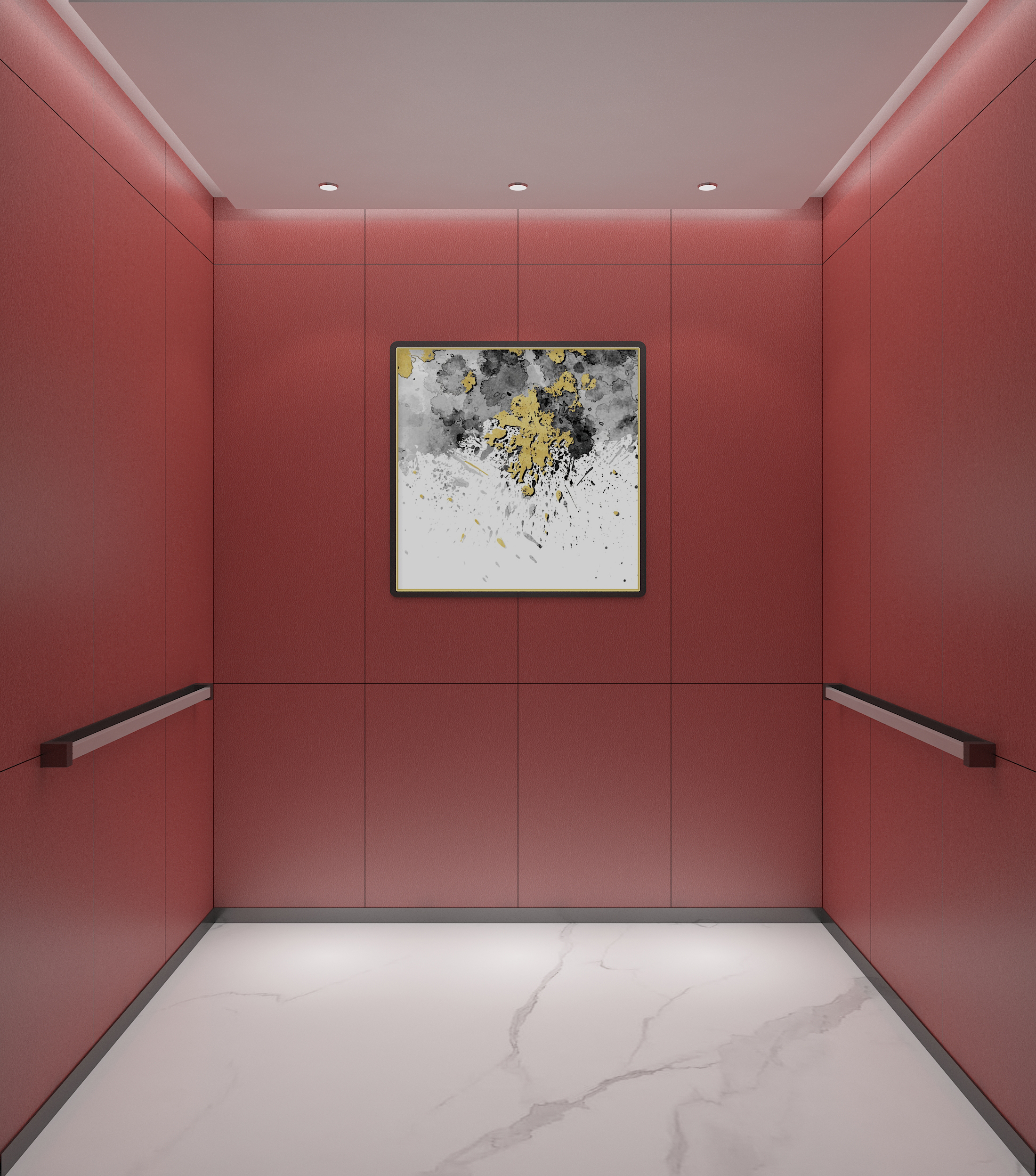 电梯装潢效果图1