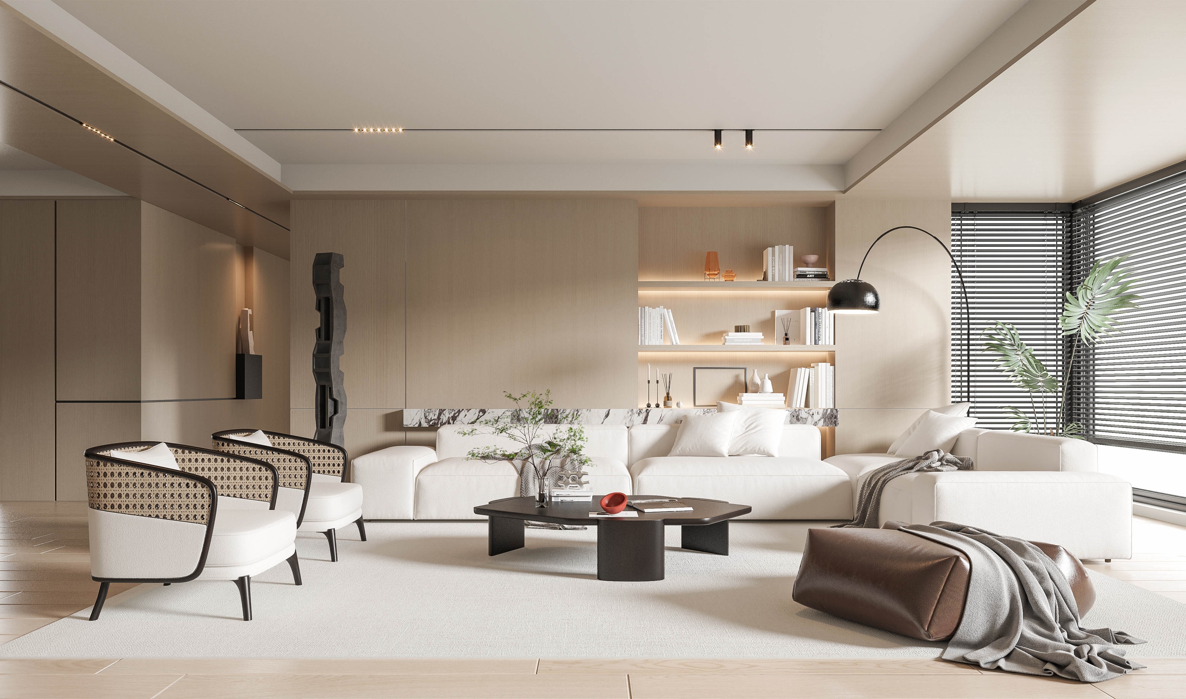 高端别墅客厅装修实景