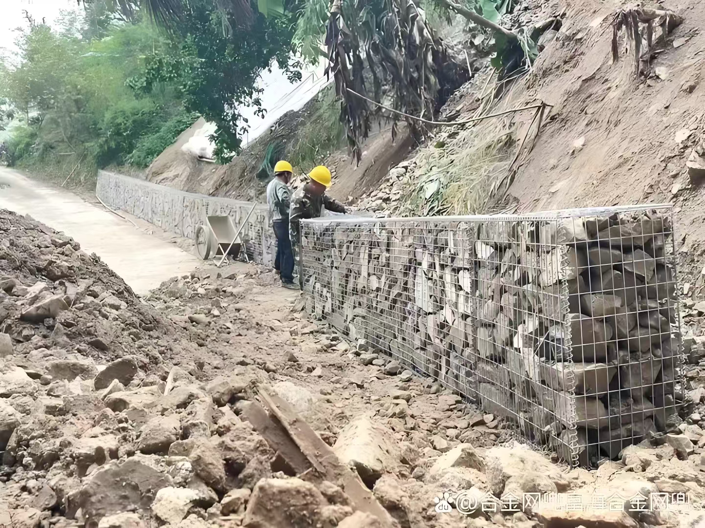 应用于边坡治理的格宾网结构