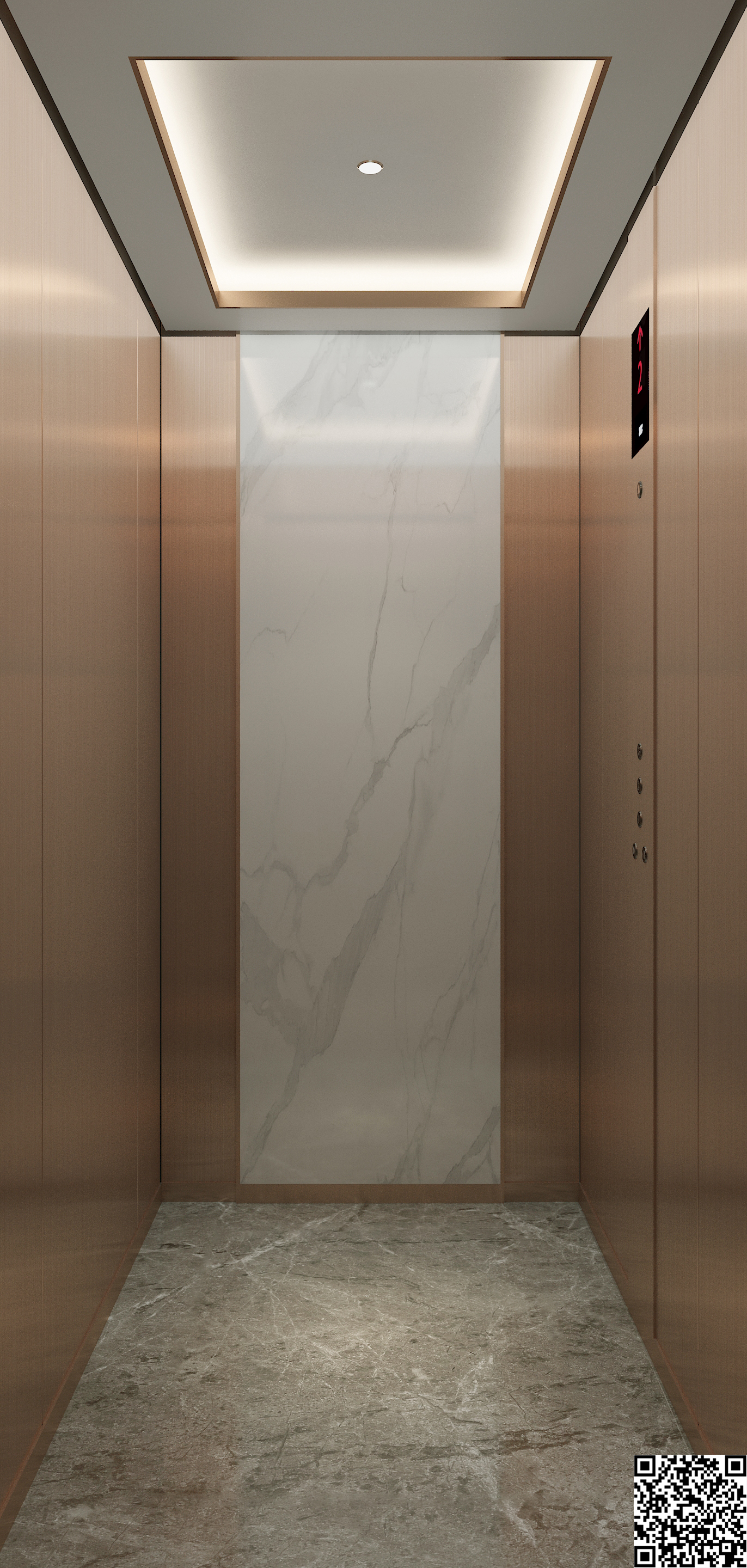 电梯轿厢装潢效果示例