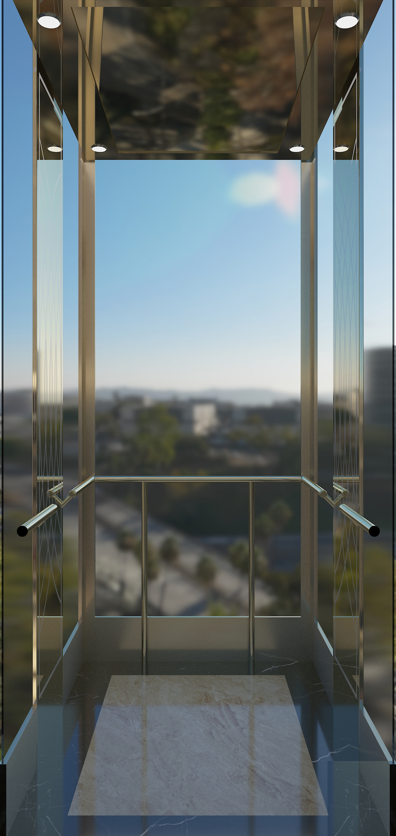 电梯装潢效果图3