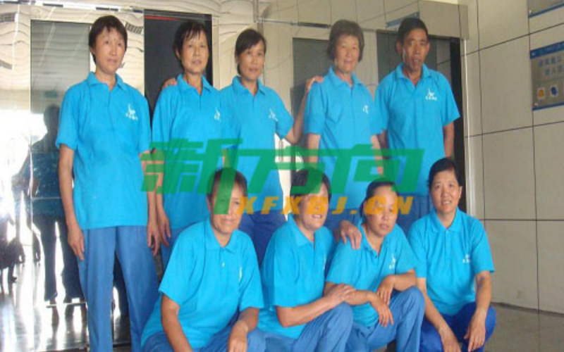 专业保洁团队作业