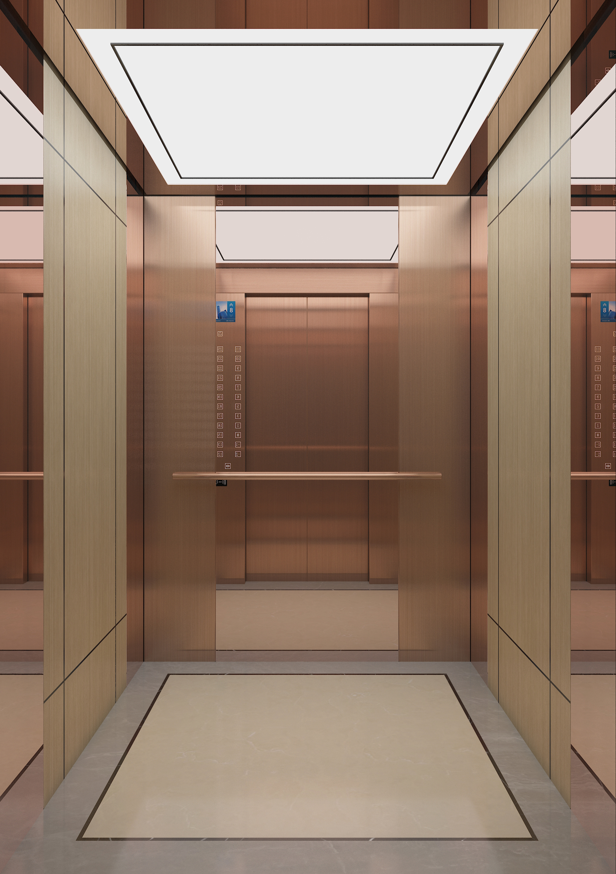 电梯轿厢翻新效果图