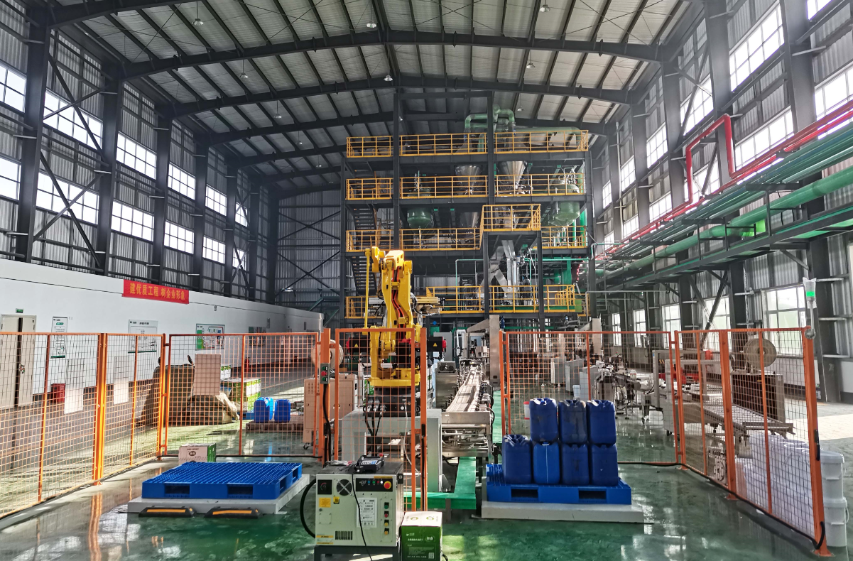 信远包装液体肥生产设备整体示意图