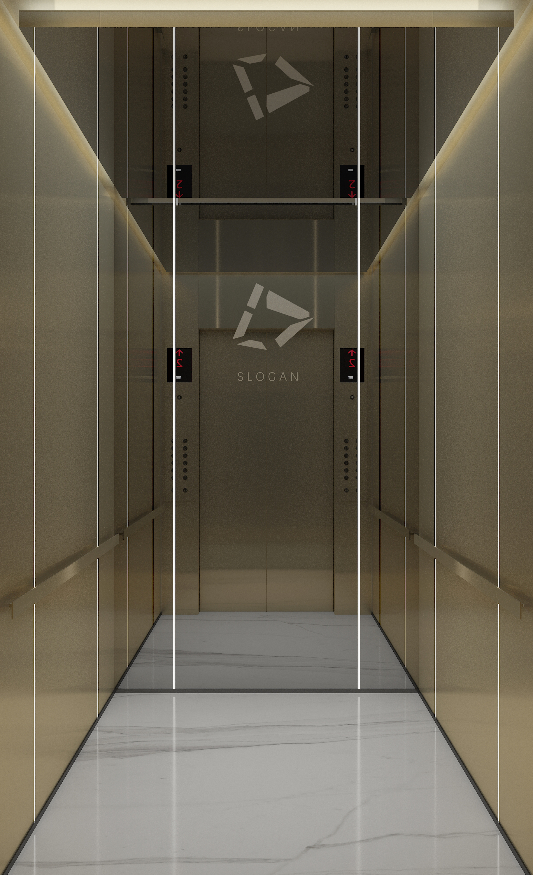 电梯装潢细节展示