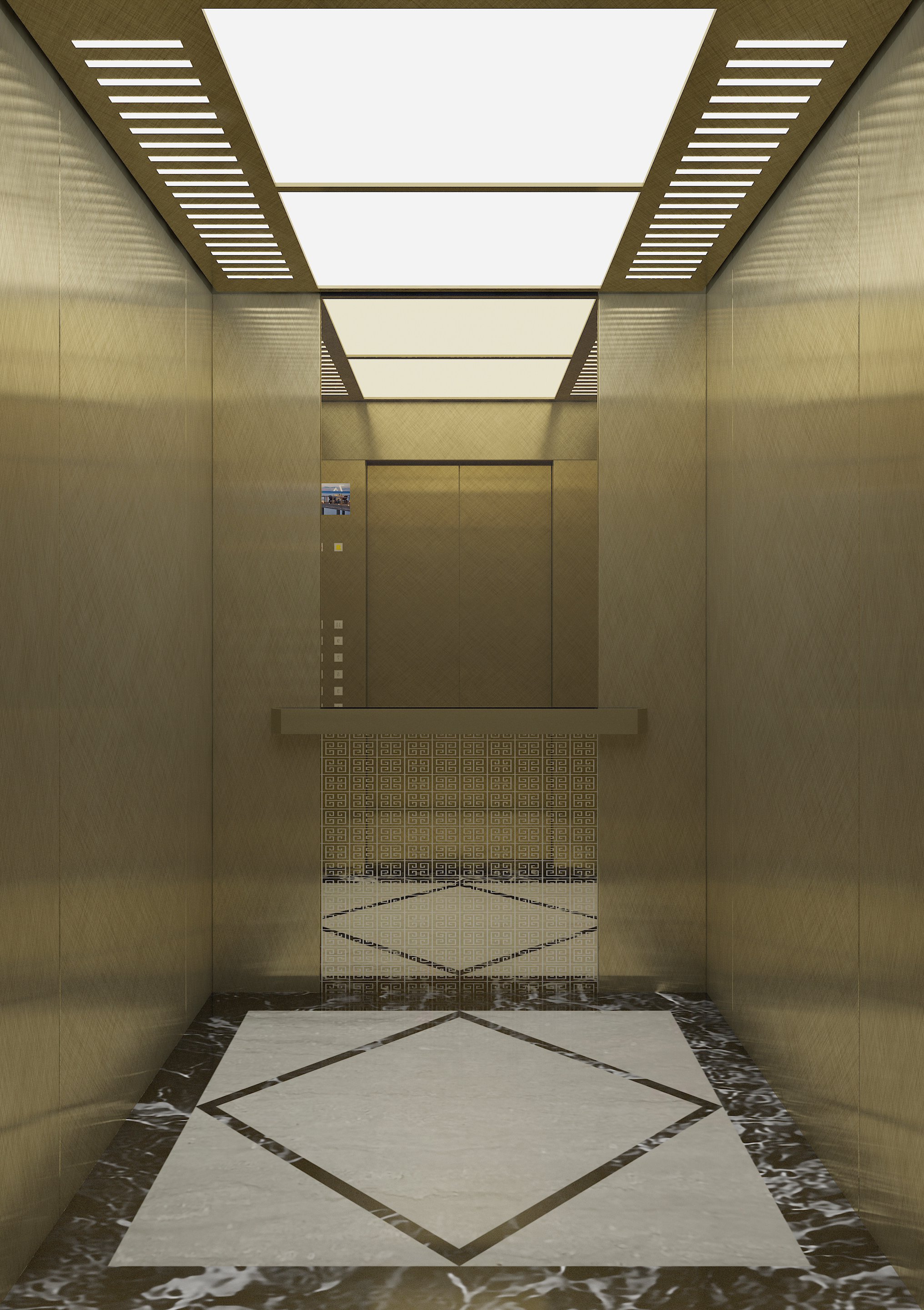 电梯装饰效果图1