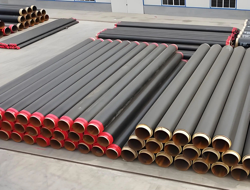 钢套钢复合保温钢管生产现场