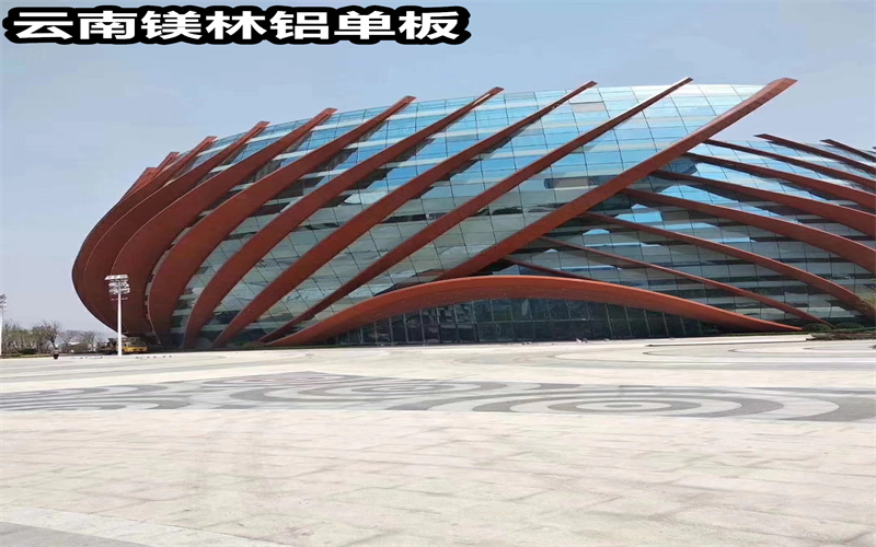 铝质木纹板建筑应用效果图