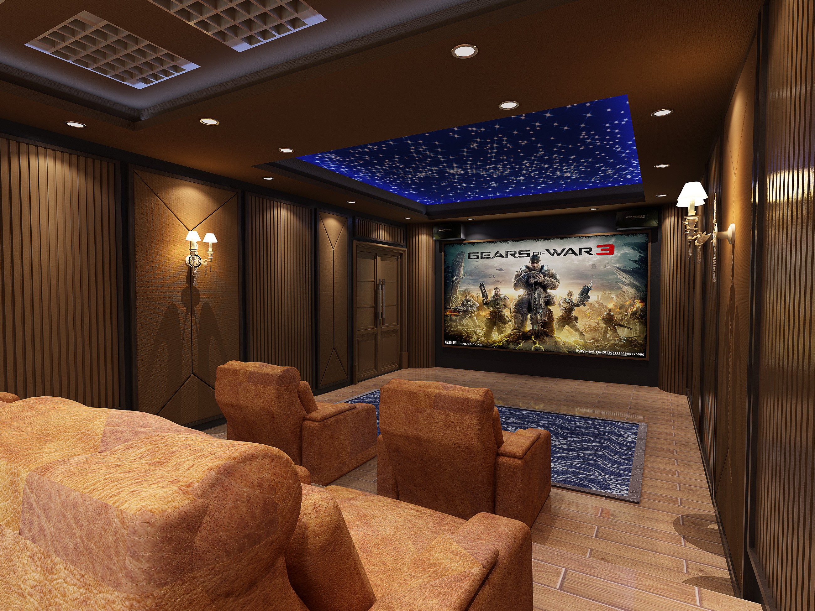 客厅影K系统安装效果示意