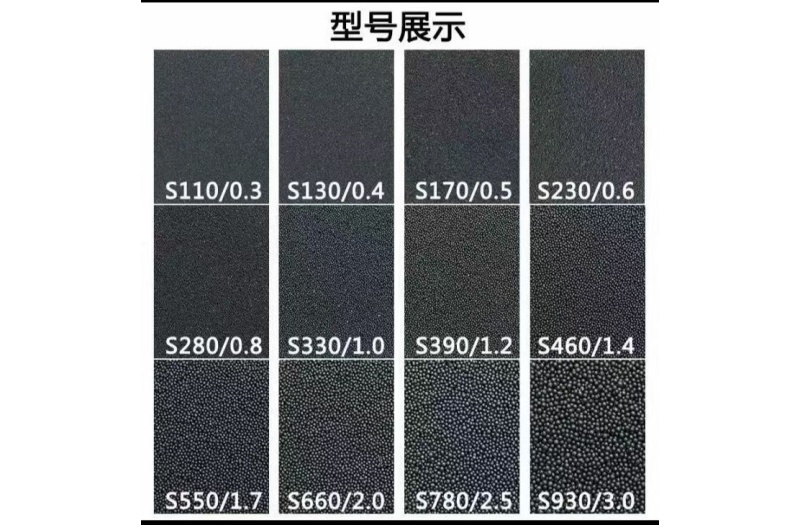 钢丸选型应用对比示意图