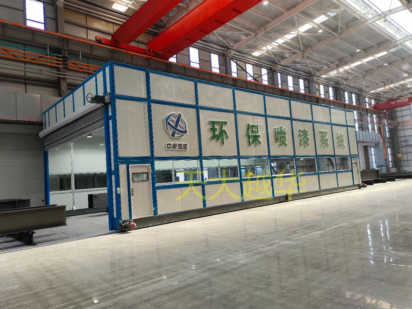 喷漆房内部工作示意图
