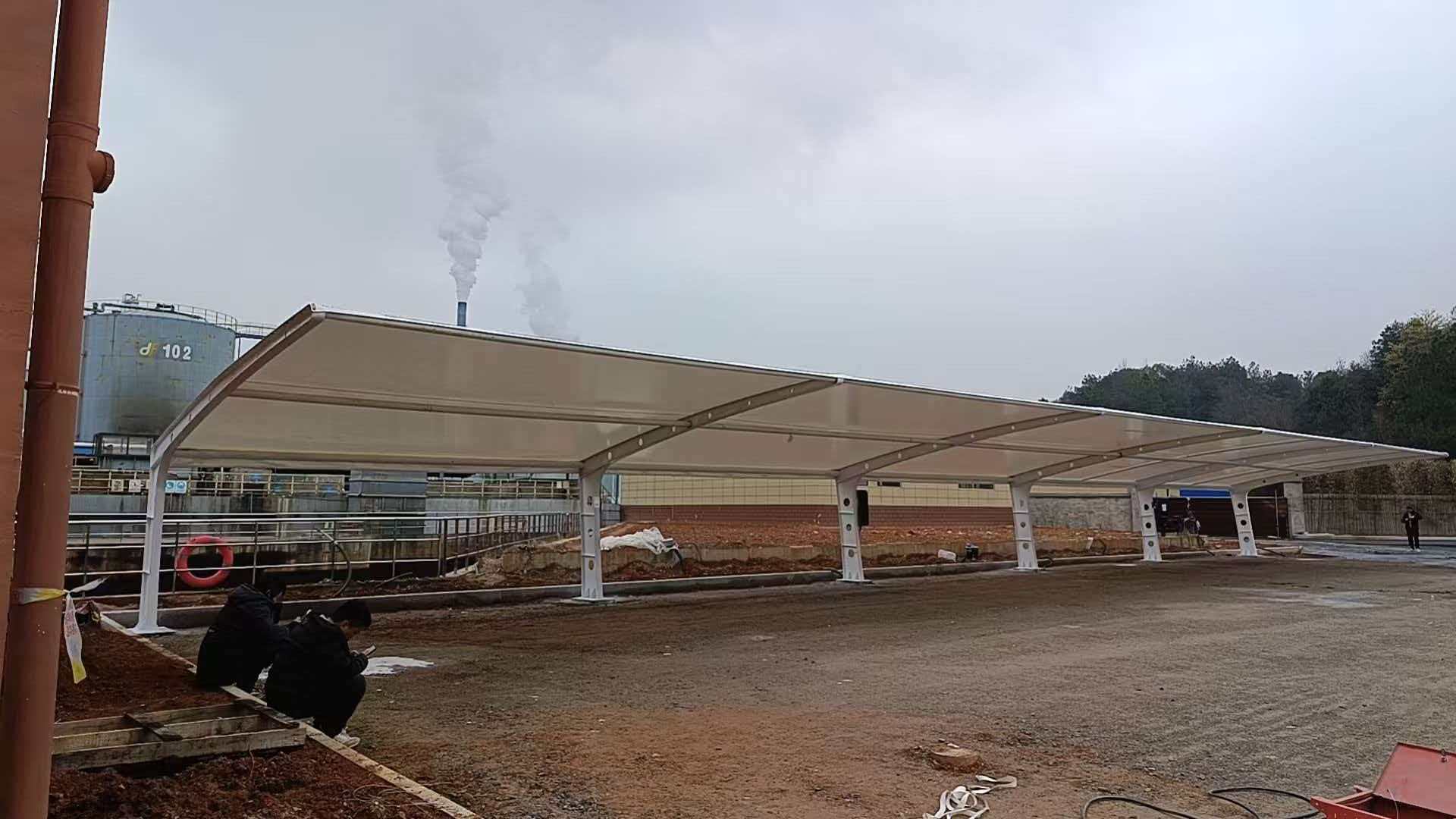 建成体育看台膜结构实景